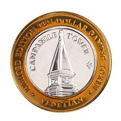 .999 Silver The Venetian Las Vegas Nevada $10 Casino Limited Edition Gaming Token
