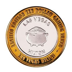 .999 Silver Hilton Las Vegas, Nevada $10 Casino Limited Edition Gaming Token