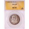 Image 1 : 1955 Franklin Half Dollar Coin ANACS MS66