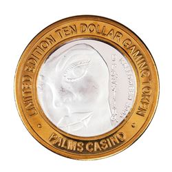 .999 Silver Palms Casino Las Vegas, NV $10 Casino Limited Edition Gaming Token