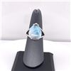 Image 1 : 925 Sterling Silver Larimar Ring With Rhodium