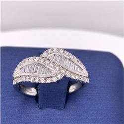 14Kt Gold. 0.74Ct Natural Diamonds Ring