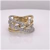 Image 3 : 14Kt Gold. 0.98Ct Natural Diamonds Ring