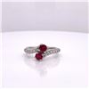 Image 1 : 14Kt Gold. 1.28 Tcw Natural Ruby & Diamonds Ring.