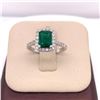 Image 2 : 14Kt Gold. 2.00 Tcw Natural Emerald & Diamond Ring.