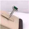 Image 3 : 14Kt Gold. 2.00 Tcw Natural Emerald & Diamond Ring.