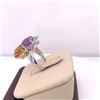 Image 5 : 14Kt Gold 10.51 Tcw Natural Multi Semi Precious And Diamond Ring.