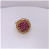 Image 3 : 14Kt Gold. 1.10 Tcw Natural Rubies & Diamond Ring.