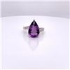 Image 1 : 14Kt Gold. 5.52 Tcw Amethyst & Diamonds Ring.