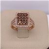 Image 1 : 14Kt Gold. Natural 1.00Ct Choco & White Diamonds Ring