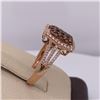 Image 3 : 14Kt Gold. Natural 1.00Ct Choco & White Diamonds Ring