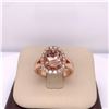 Image 1 : 14Kt Gold. 3.21 Tcw Natural Morganite & Diamonds Ring.