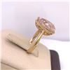 Image 3 : 14Kt Gold. 4.15 TCW of Natural Kunzite & Diamonds Ring.