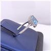 Image 3 : 14Kt Gold. TCW 2.41 OFNatural Blue Topaz &  Diamonds Ring