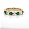 Image 1 : 1.18Cts Emerald & Diamond Ring