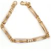 Image 2 : 14Kt Solid Two Tone Men"s Gold Bracelet