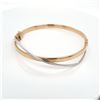 Image 1 : 14Kt Two Tone Gold Bangle