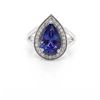 Image 4 : 2.88Cts Tanznite & Natural Diamond Ring