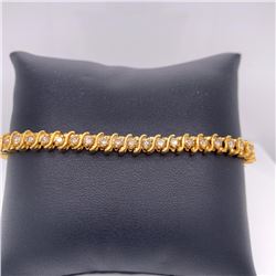 14Kt Heavy Gold 3.00Cts Natural Diamonds Bracelet Weighing 20.10Gms