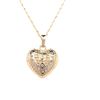 Image 1 : 14Kt Gold Antique Style Natural Diamonds Heart Shape Pendant.