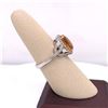 Image 2 : 14Kt Gold 5.40 Tcw Oval Citrene & Natural Diamonds Ring.