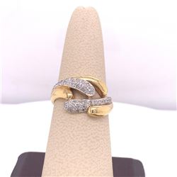 14Kt Gold 0.17 Tcw Natural Diamonds Ring.