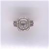 Image 1 : 14Kt Gold 1.15 Tcw Natural Round, Emerald Cut & Princess Cut Diamonds Ring.