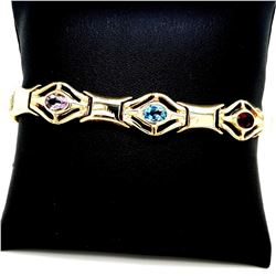 14Kt Heavy 8.5 cts Semi Precious Bracelet