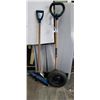 Image 1 : 2 snow shovels and wheel barrow tire