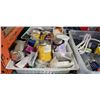 Image 2 : Three trays of electrical and shop supplies