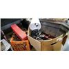 Image 1 : 2 BOXES AND TOOLBOX OF TOOLS, SHOP SUPPLIES, TRUCK PARTS