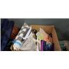 Image 2 : 2 boxes of portable loo, hardware organizer, towels and