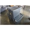 Image 2 : 3 LARGE RUBBERMAID STORAGE TOTES W/ SNAP ON LIDS