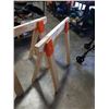 Image 2 : Pair of wooden sawhorses