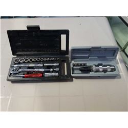 Socket set and impact driver set