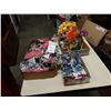 Image 1 : Tray of minature functional bikes, box of hair accessories and 4 artificial orchids