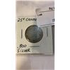 Image 2 : 1936 CANADIAN COINS GEORGE V 25 CENT AND 10 CENT COIN .800 SILVER, AND 5 CENT AND 1 CENT