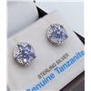 Image 2 : STERLING SILVER GENUINE TANZANITE "STAR" EARRINGS W/ APPRAISAL $910 - 10 TANZANITE 0.5CTS