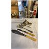 Image 1 : CANDELABRA AND SILVER PLATE SERVING UTENSILS