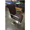 Image 8 : SET OF 4 METAL FRAMED LEATHER CHAIRS - BY SCAN DESIGN