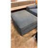 Image 8 : BLUE UPHOLSTERED URBAN BARN PILLOWBACK SOFA WITH 2 STORAGE OTTOMANS