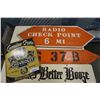 Image 1 : METAL CHEVROLET PARTS SIGN AND WOOD MAN CAVE SIGNS