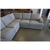 Image 2 : BRAND NEW LIGHT GREY FABRIC 5 PIECE MODULAR AND REVERSIBLE SECTIONAL SOFA - RETAIL $3699