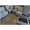 Image 8 : BRAND NEW LIGHT GREY FABRIC 5 PIECE MODULAR AND REVERSIBLE SECTIONAL SOFA - RETAIL $3699