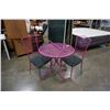 Image 2 : 3 PIECE METAL BISTRO SET - PINK