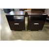 Image 1 : Pair of modern one drawer night stands