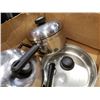 Image 2 : BOX OF POTS AND PANS