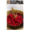 Image 8 : 2 BEER STEINS, TINKERBELL FIGURE, SMALL BRASS BOWL AND LIDDED DRESSER BOX