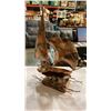 Image 2 : MCM POTTERY DIP SET AND COPPER BOAT FIGURE