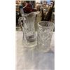 Image 1 : CRYSTAL PITCHER AND VASE